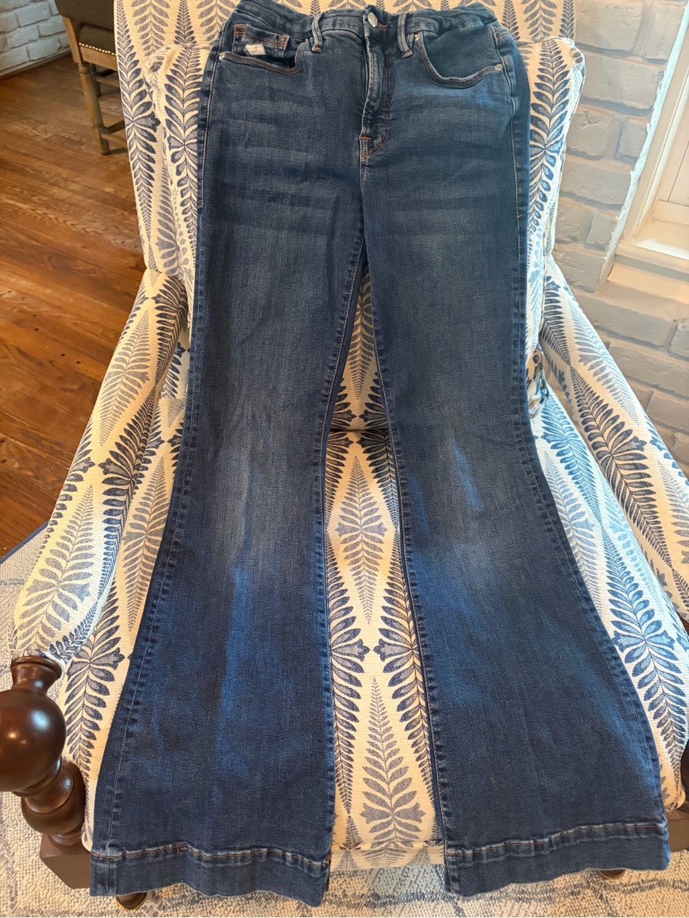 Good American Good Legs Women’s Indigo Flared Jeans sz 28